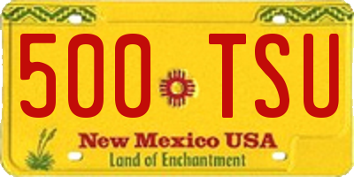 NM license plate 500TSU