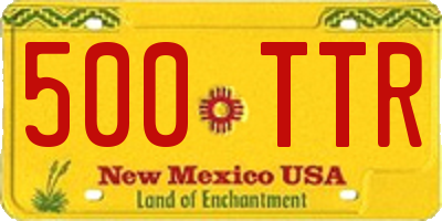 NM license plate 500TTR