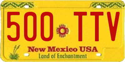 NM license plate 500TTV
