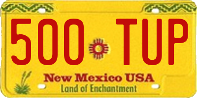 NM license plate 500TUP