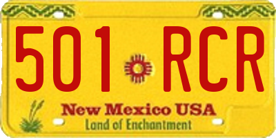 NM license plate 501RCR