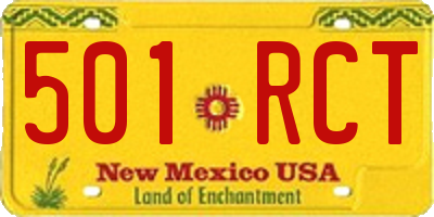NM license plate 501RCT