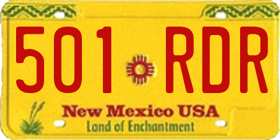 NM license plate 501RDR