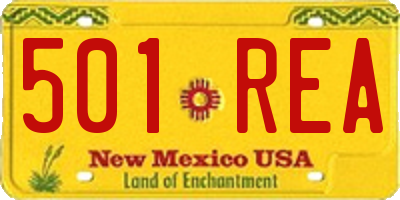 NM license plate 501REA