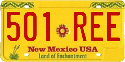 NM license plate 501REE
