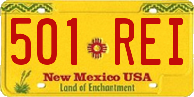 NM license plate 501REI