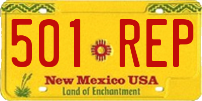 NM license plate 501REP