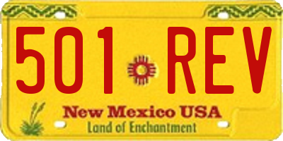NM license plate 501REV