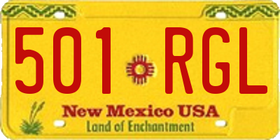 NM license plate 501RGL