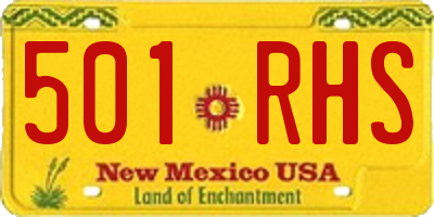 NM license plate 501RHS