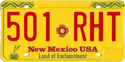 NM license plate 501RHT