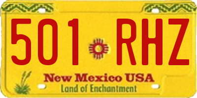 NM license plate 501RHZ