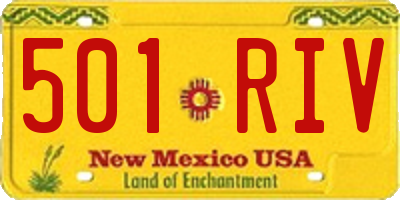 NM license plate 501RIV