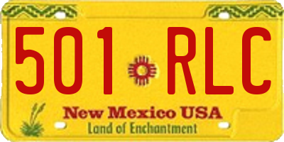 NM license plate 501RLC