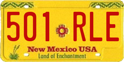 NM license plate 501RLE