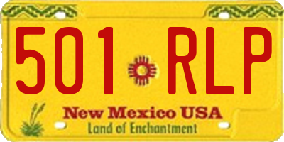 NM license plate 501RLP