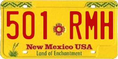 NM license plate 501RMH