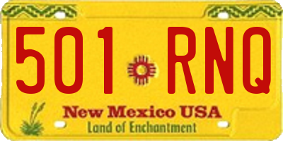 NM license plate 501RNQ