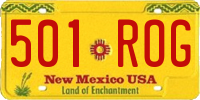 NM license plate 501ROG