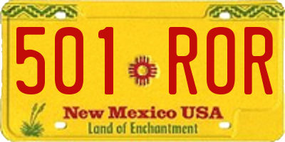 NM license plate 501ROR