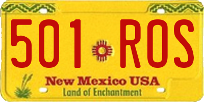 NM license plate 501ROS