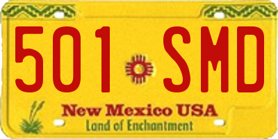 NM license plate 501SMD