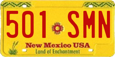 NM license plate 501SMN