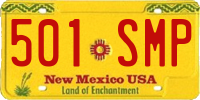 NM license plate 501SMP
