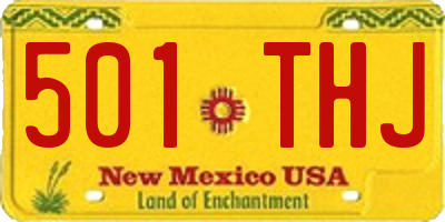 NM license plate 501THJ