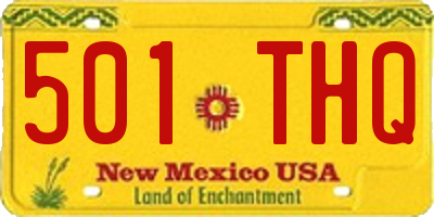 NM license plate 501THQ