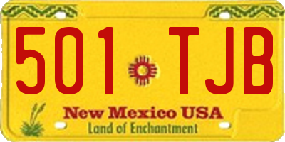 NM license plate 501TJB