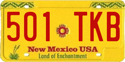 NM license plate 501TKB