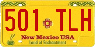 NM license plate 501TLH