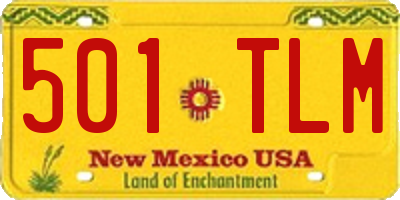 NM license plate 501TLM