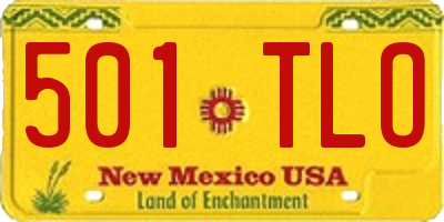 NM license plate 501TLO