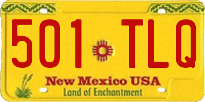 NM license plate 501TLQ