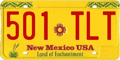 NM license plate 501TLT