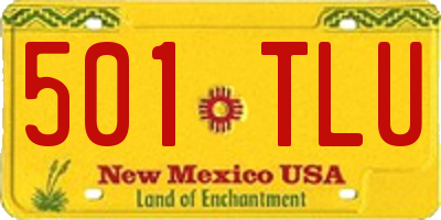 NM license plate 501TLU