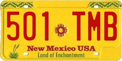 NM license plate 501TMB