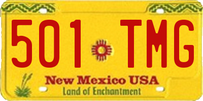 NM license plate 501TMG