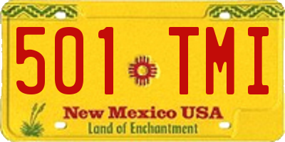NM license plate 501TMI