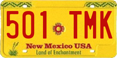 NM license plate 501TMK