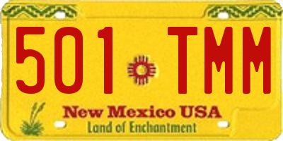 NM license plate 501TMM