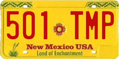 NM license plate 501TMP