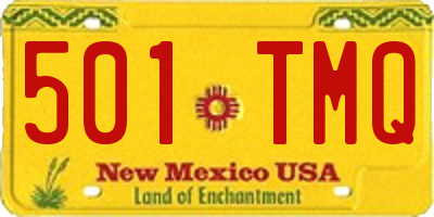 NM license plate 501TMQ
