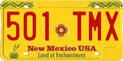 NM license plate 501TMX
