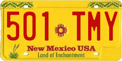 NM license plate 501TMY