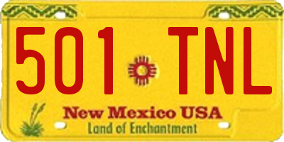 NM license plate 501TNL
