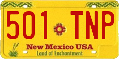 NM license plate 501TNP