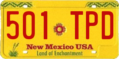 NM license plate 501TPD